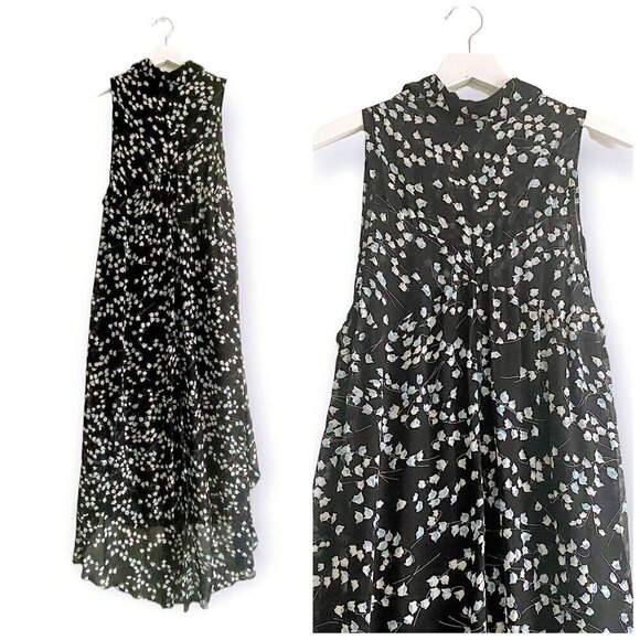 REFORMATION  Floral Print Sheer Sleeveless Maxi Tent Dress, Size S, with slip - Picture 7 of 16